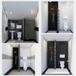 Collage image of a beautiful bathroom